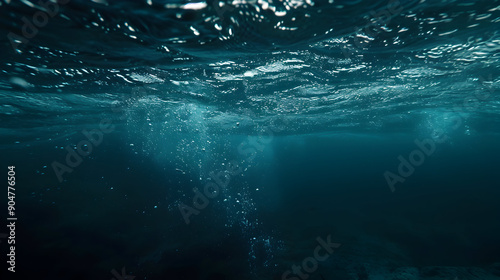 underwater ocean blue sea texture background,generative ai