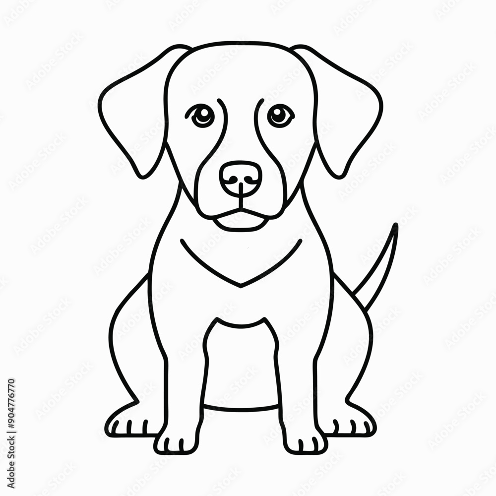 Continuous Dog outline vector art, perfect for minimalistic and modern designs. Continuous Dog outline vector art, perfect for minimalistic and modern designs.