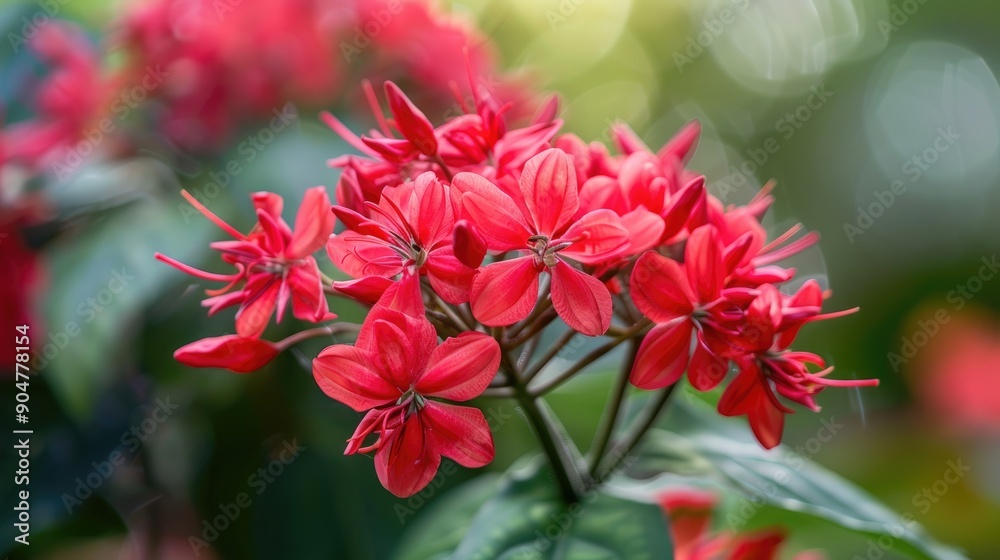 Clerodendrum thomsoniae Stunning Red Blooms Clerodendrum thomsoniae Stunning Red Blooms