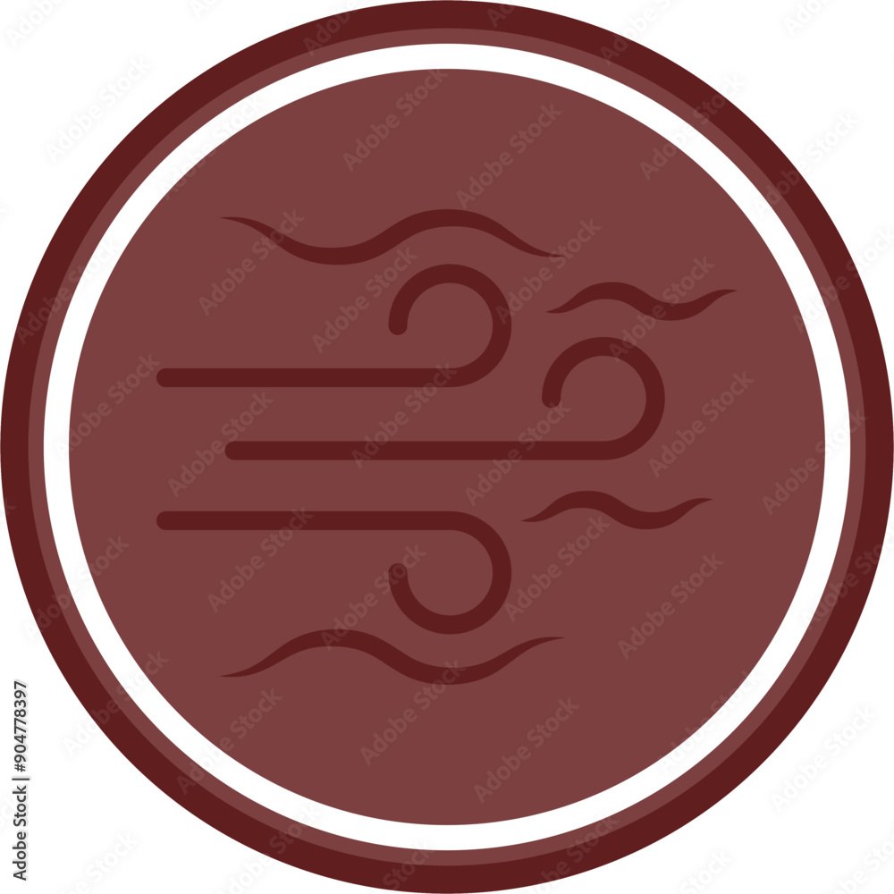 Fresh Air Vector Line Double Circle Maroon Fresh Air Vector Line Double Circle Maroon