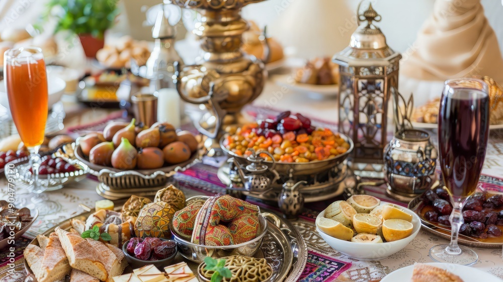 Traditional Middle Eastern Festive Table Setting Traditional Middle Eastern Festive Table Setting