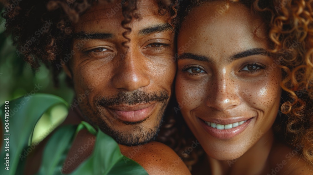 Couple smiling close up portrait Couple smiling close up portrait