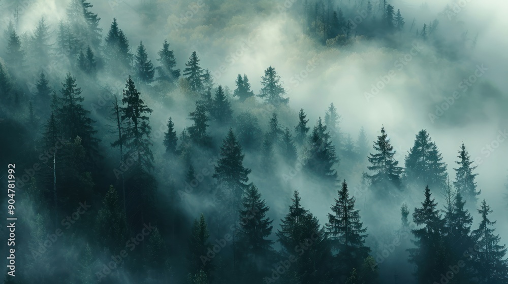 Misty Forest Landscape Misty Forest Landscape