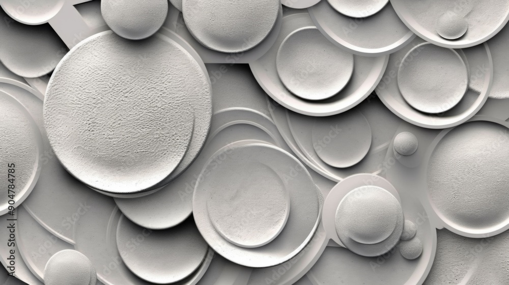 Abstract White Circles Pattern Abstract White Circles Pattern