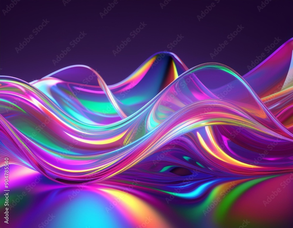 Liquid Glow: Colorful Waves in Neon Patterns Liquid Glow: Colorful Waves in Neon Patterns