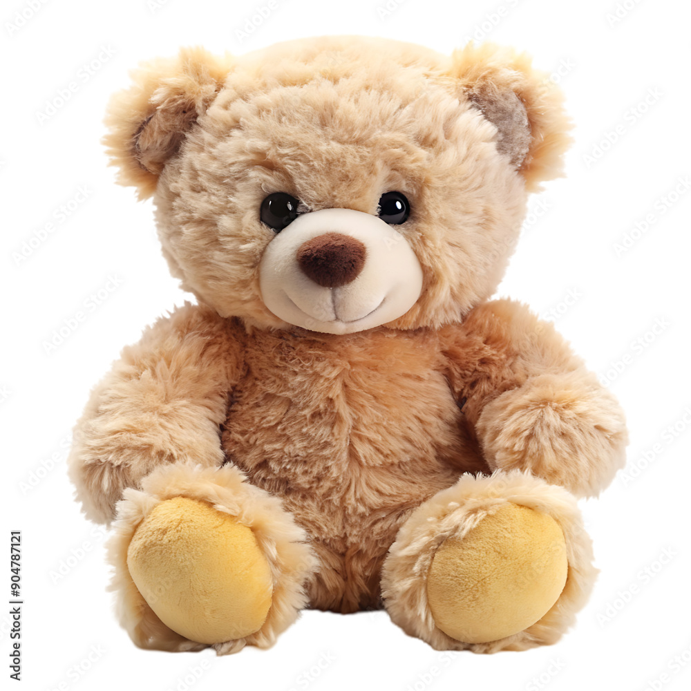 Fototapeta premium bear stuffed fluffy plushie on transparent background