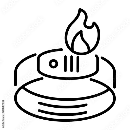 A linear style icon of smart calories
