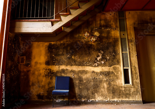 single chair in an empty room