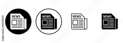 Newspaper icon set. news paper vector sign