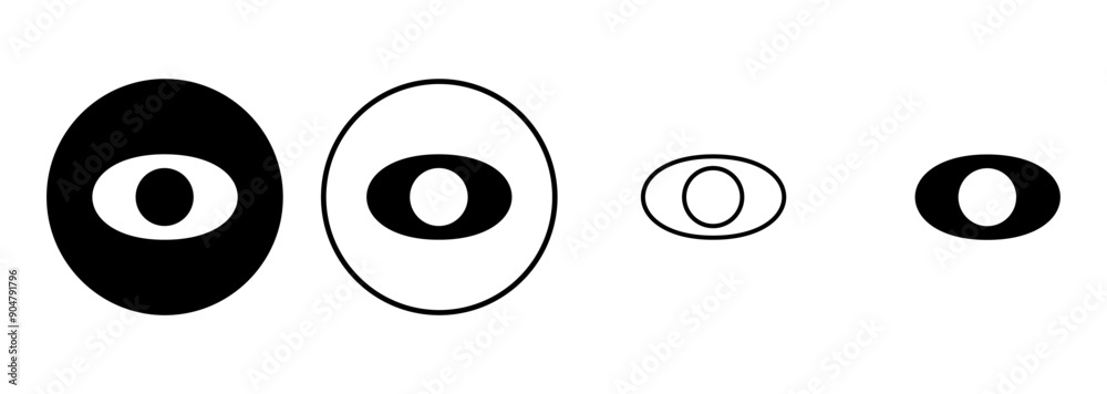 Eye icon set. Eye vector icon. Look and Vision icon. Eye icon set. Eye vector icon. Look and Vision icon.