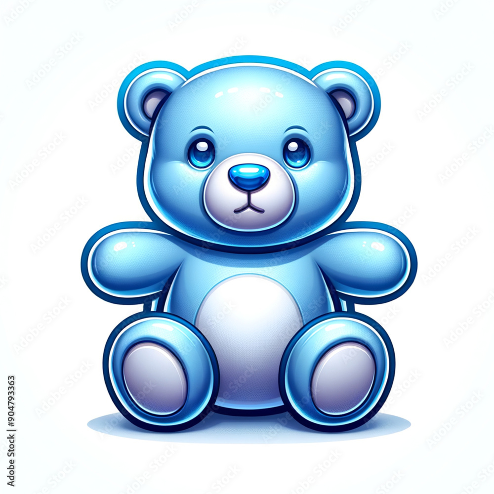 Obraz premium blue teddy bear