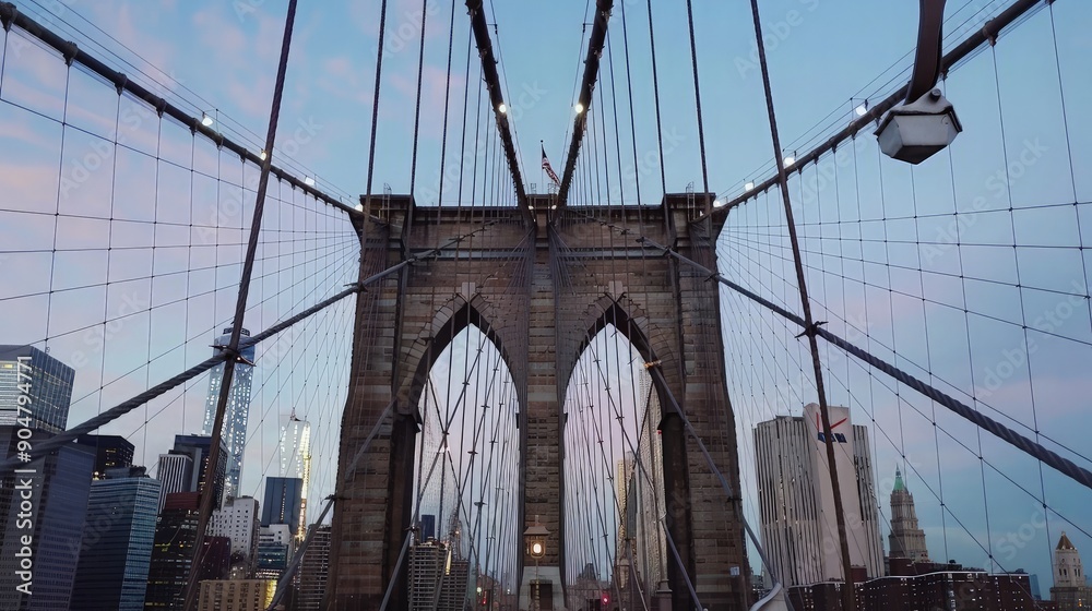 Obraz premium Brooklyn Bridge at Dusk