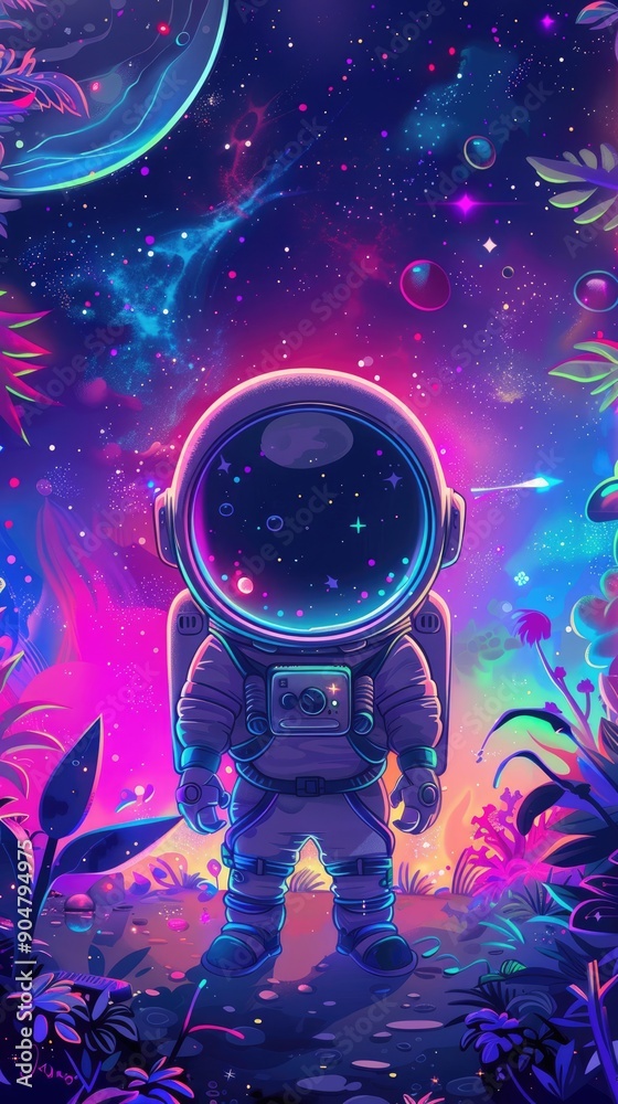 Astronaut in a Neon Galaxy Astronaut in a Neon Galaxy