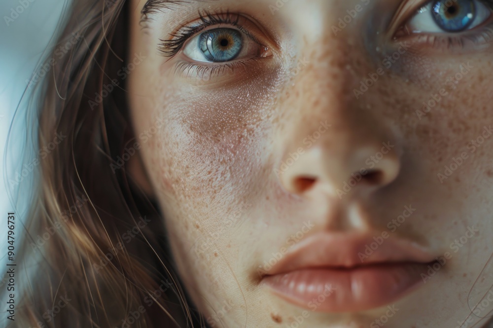 Woman with Freckles Close Up Woman with Freckles Close Up