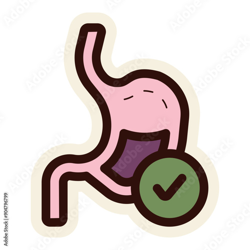 healthy stomach digestion sticker