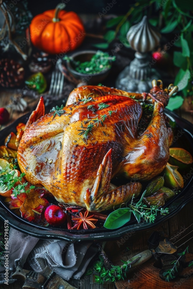 Fototapeta premium Roasted Turkey Platter