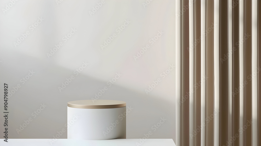 3d Empty podium pedestal display with cylinder stand product presentation on white background,generative ai 3d Empty podium pedestal display with cylinder stand product presentation on white background,generative ai