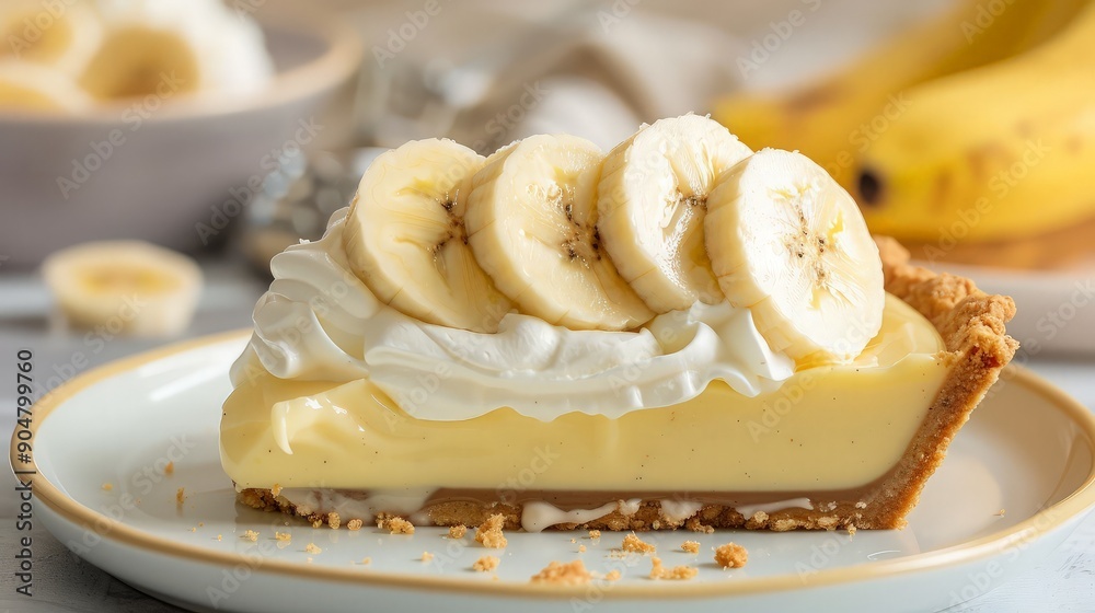 Delicious Banana Cream Pie Slice Delicious Banana Cream Pie Slice
