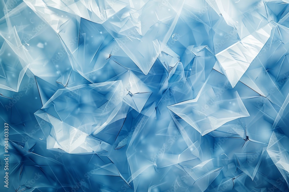 Abstract Blue Crystalline Structure Abstract Blue Crystalline Structure