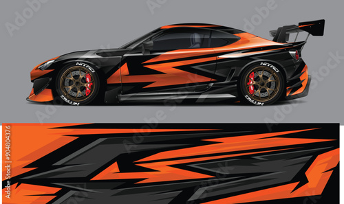 car livery graphic vector. abstract grunge background design for vehicle vinyl wrap and car branding