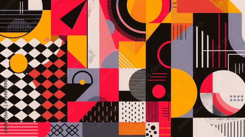 Abstract Geometric Design with Vibrant Colors Abstract Geometric Design with Vibrant Colors