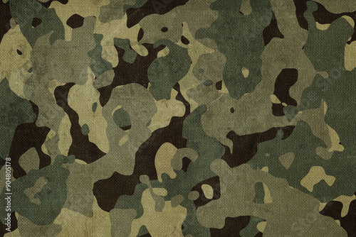 Texture of fabric with military camouflage. Military theme background.