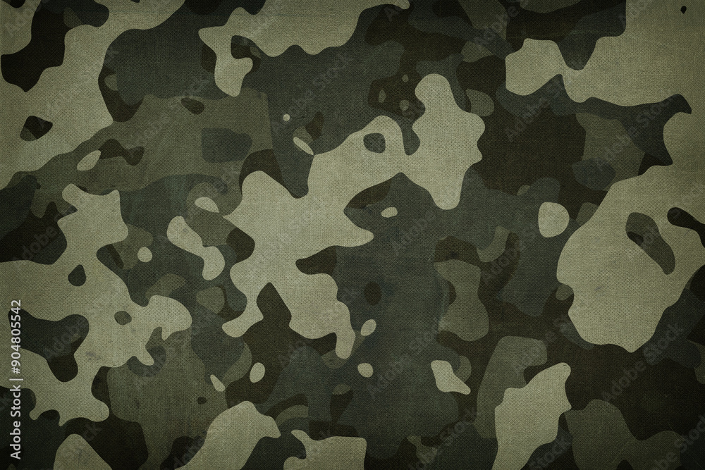 Fototapeta premium Texture of fabric with military camouflage. Military theme background.