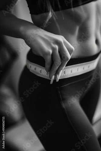 Woman Measuring Waist