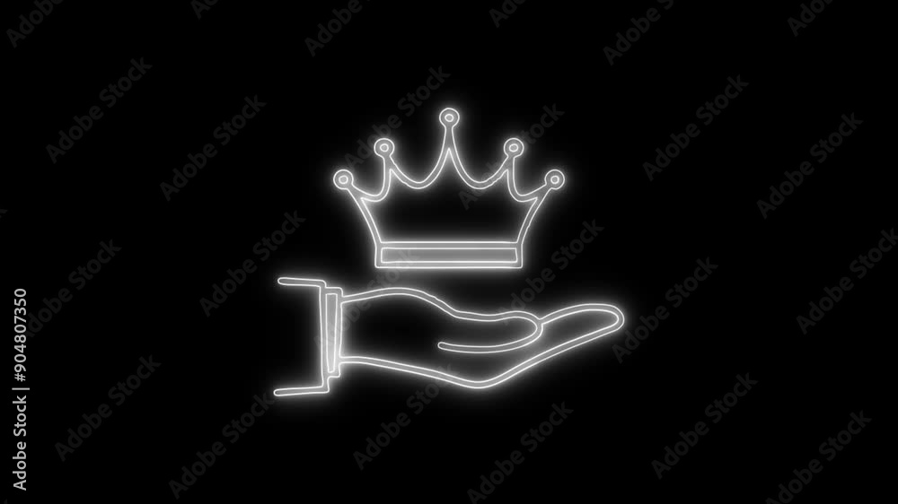 VIP Services Neon Icon 4K Animated Linear Symbol Icon Video Background on Black Screen VIP Services Neon Icon 4K Animated Linear Symbol Icon Video Background on Black Screen