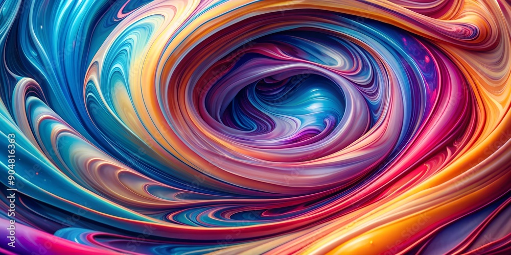 Obraz premium Abstract Colorful Swirling Paint Texture Background