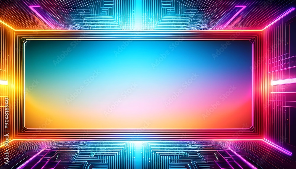 frame that combines retro and futuristic elements frame that combines retro and futuristic elements