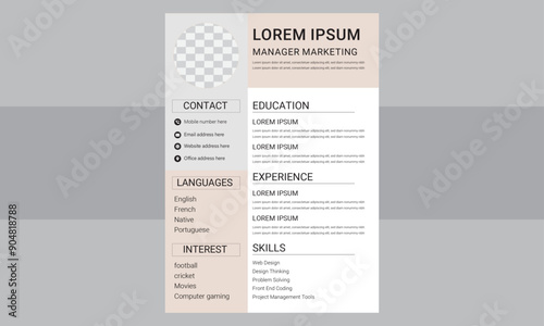  Modern CV resume template design