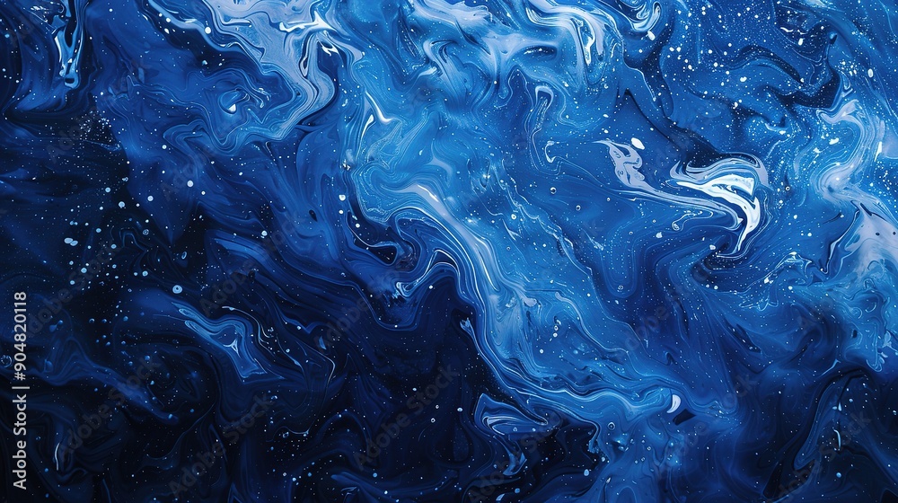 Azure Depths: An abstract artwork of swirling blue and white hues, evoking the mysterious depths of the ocean. Azure Depths: An abstract artwork of swirling blue and white hues, evoking the mysterious depths of the ocean.