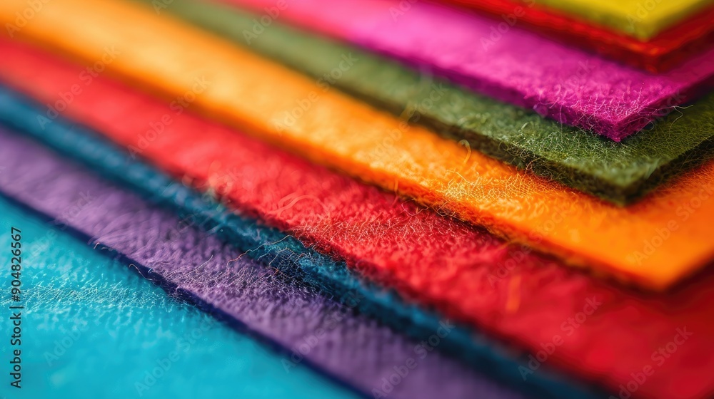 Close up image of felt on colorful background Close up image of felt on colorful background