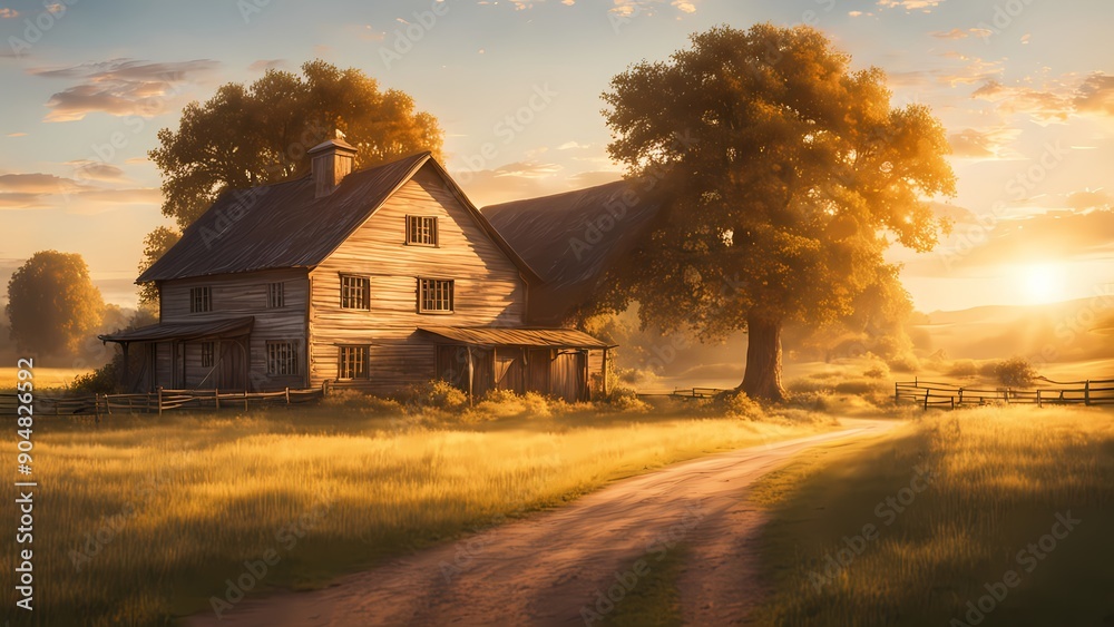 Golden Hour in the Countryside Golden Hour in the Countryside