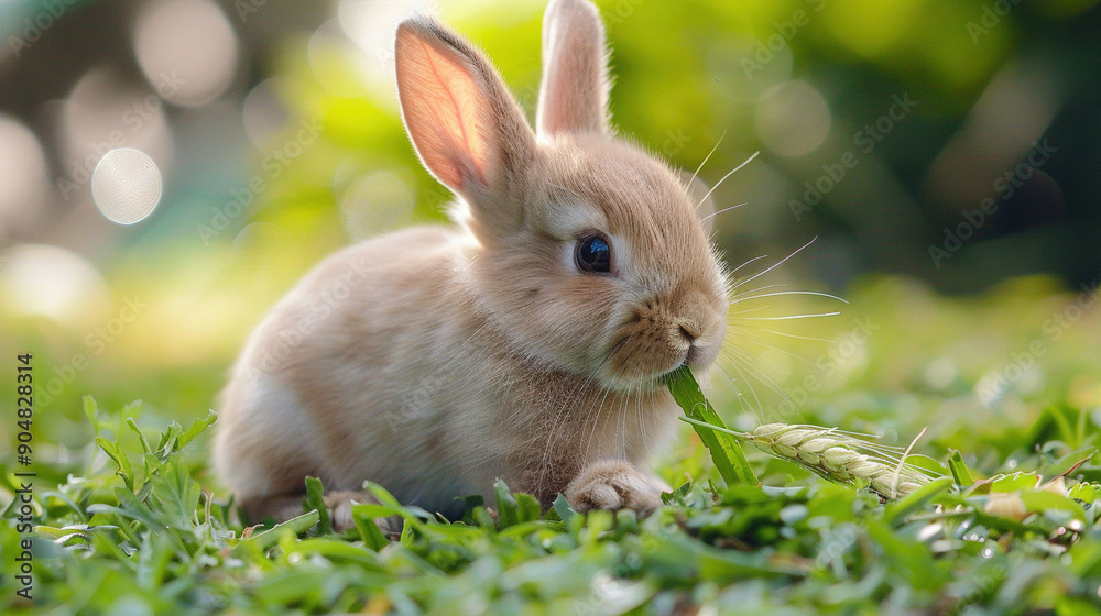 Fototapeta premium cute rabbit in the grass