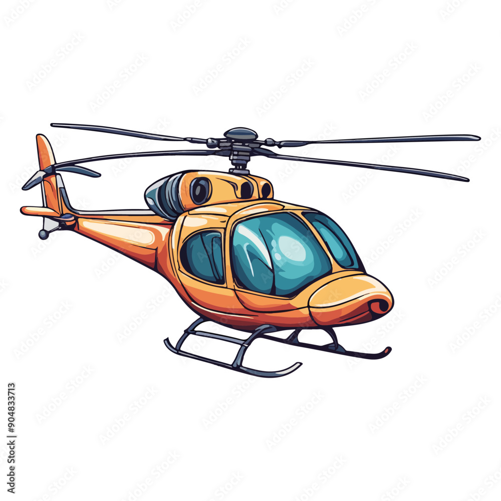 amazing cute helicopter fulcolor ai generated