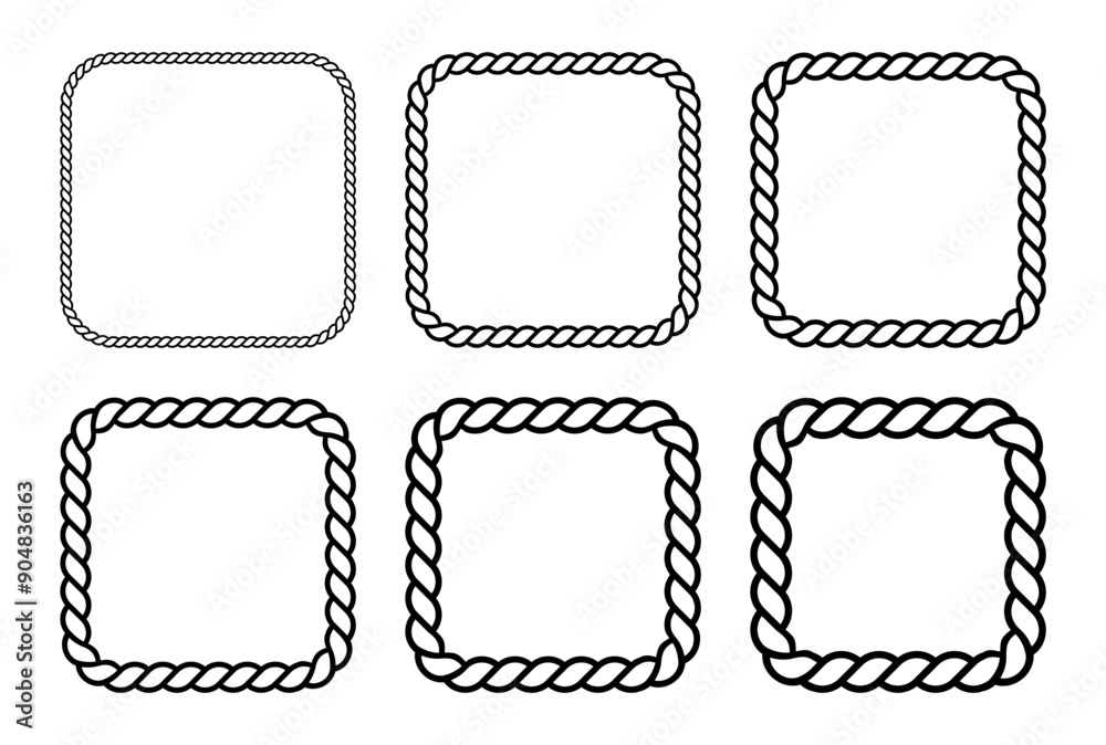 Frame rope icon on white background Frame rope icon on white background