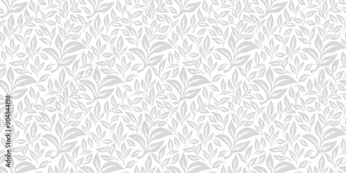 tea leaves pattern background. green leaves vector pattern background. Green tea leaf seamless pattern. seamless patterns with green leaves of tea. 