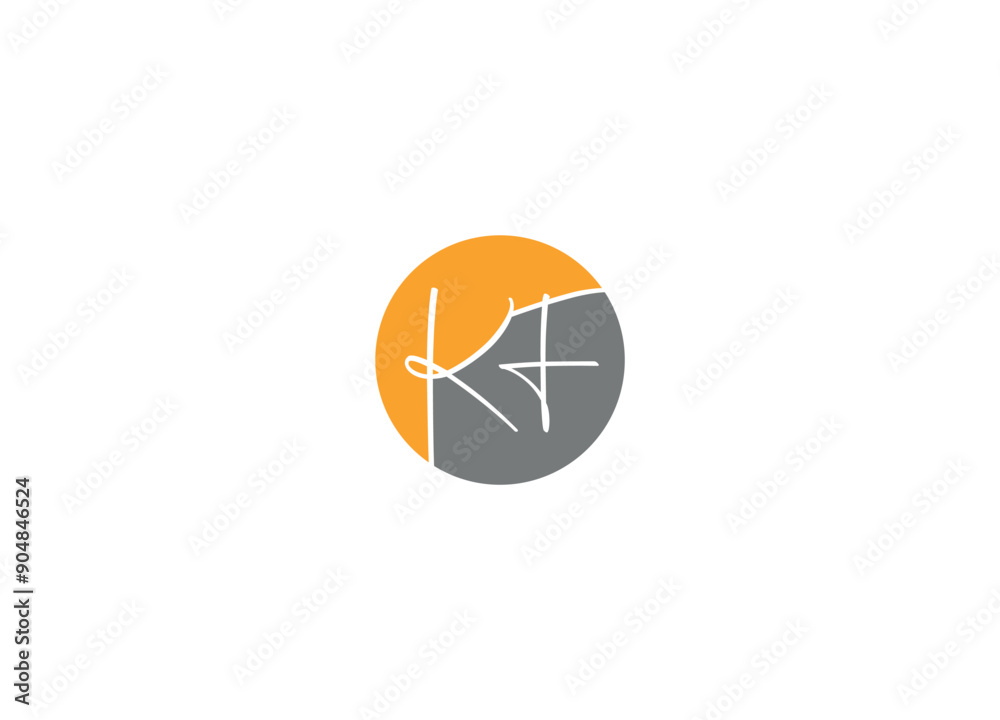 KF logo design vector icon template with white background KF logo design vector icon template with white background
