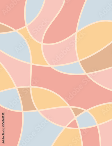 Artwork and hand drawn trendy contemporary abstract shapes.