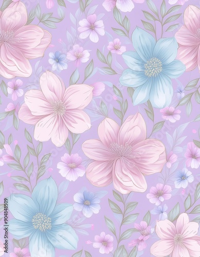Soft Elegance: Watercolor Flowers in Pastel Hues