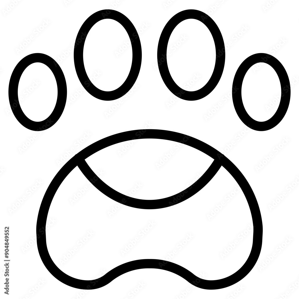 Footprint pet. Paw prints. Dog or cat vector, icon. Foot puppy isolated on white background. Footprint pet. Paw prints. Dog or cat vector, icon. Foot puppy isolated on white background.