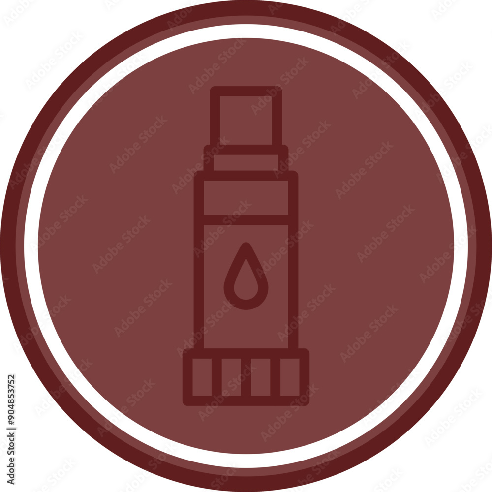 Glue Stick Vector Line Double Circle Maroon Glue Stick Vector Line Double Circle Maroon
