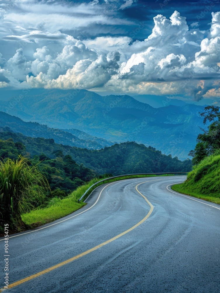 Fototapeta premium Mountainous Winding Road