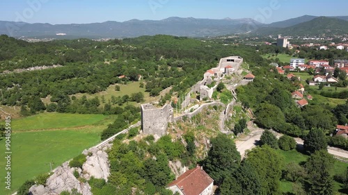 Aerial view of Bedem fortress, Niksic, Montenegro photo