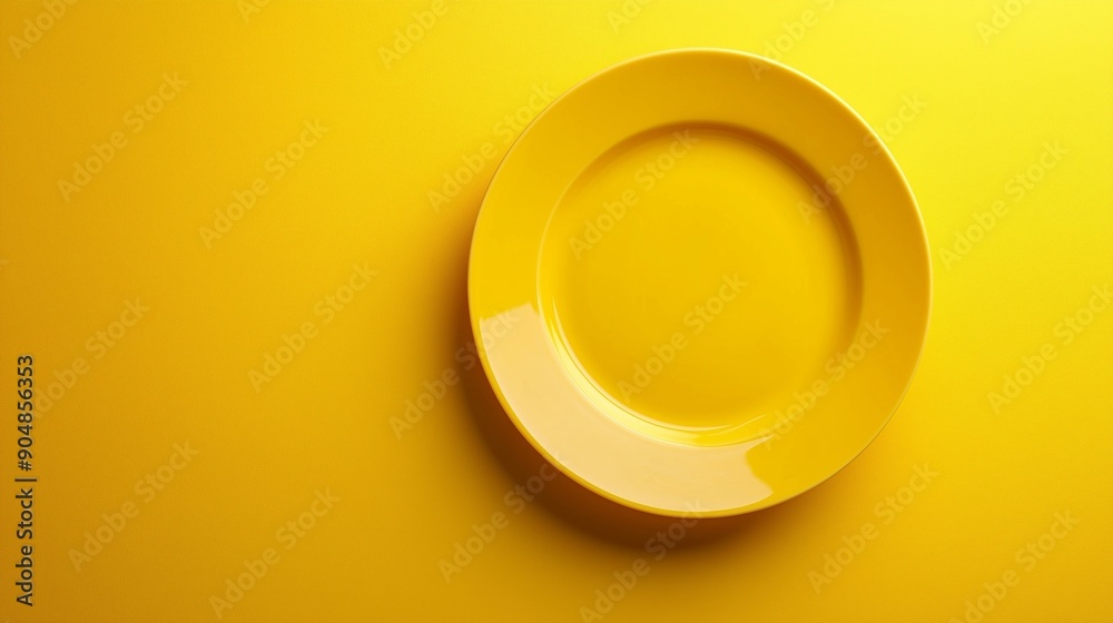 yellow plate, yellow background, glassware, kitchenware yellow plate, yellow background, glassware, kitchenware