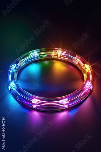 Close-up of a lighted ring