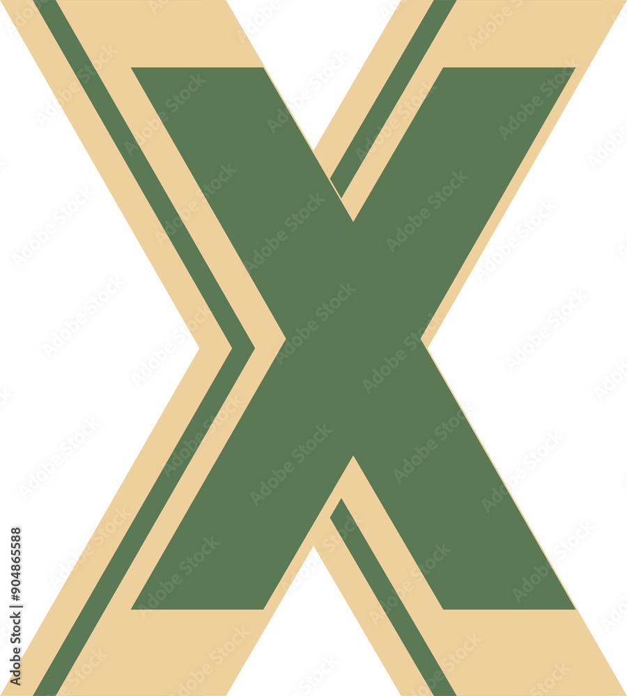Obraz premium Comic alphabet letter X