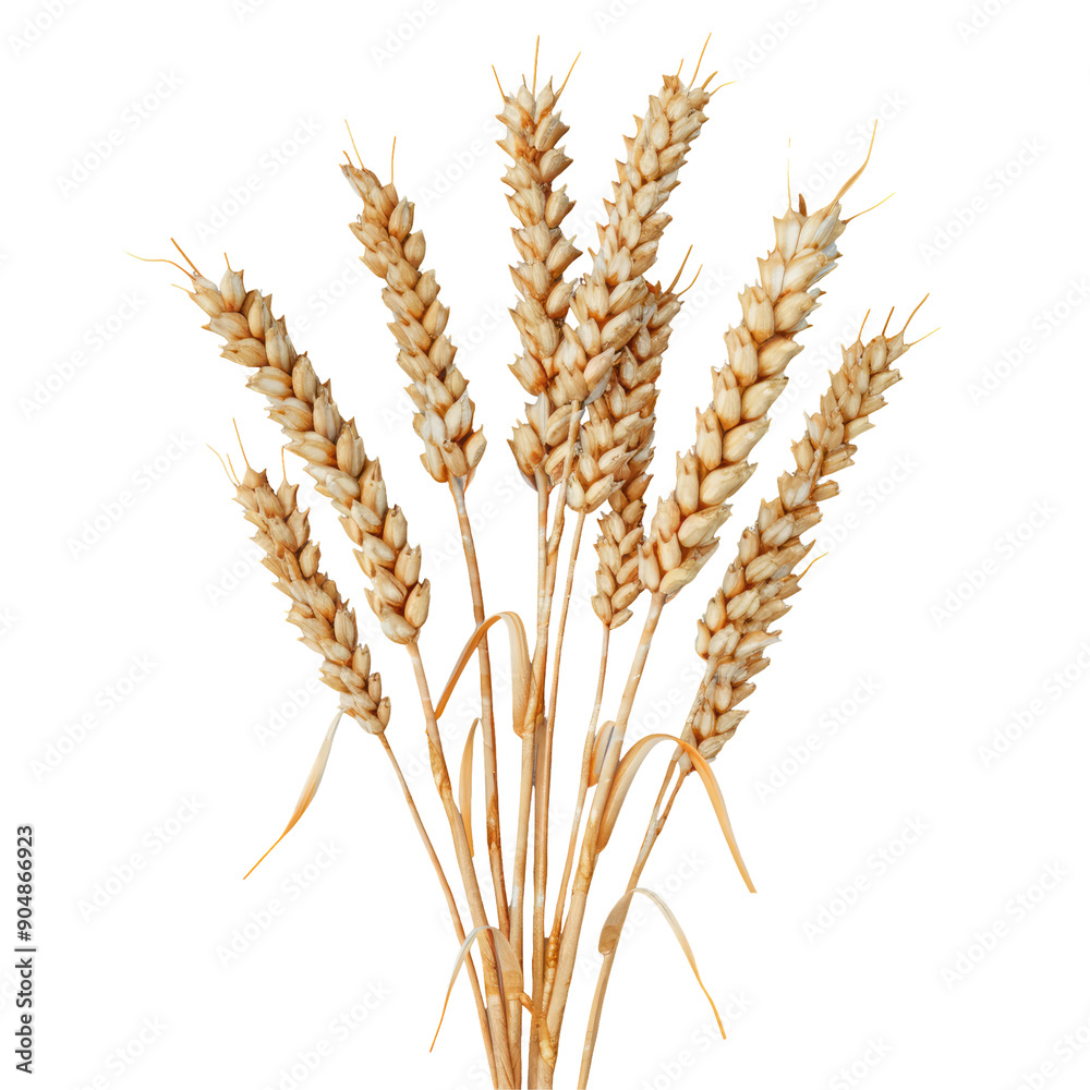 Isolated Wheat Ears or Heads on transparent background for Package Design with Clipping Path Isolated Wheat Ears or Heads on transparent background for Package Design with Clipping Path
